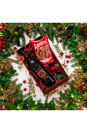 Zestaw Świąteczny – Bezalkoholowe wino i ciasteczka Amaretti | Winnica.pl
