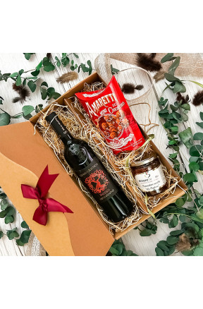 Zestaw prezentowy bezalkoholowy – Wino, ciasteczka i suszone pomidory | Winnica.pl