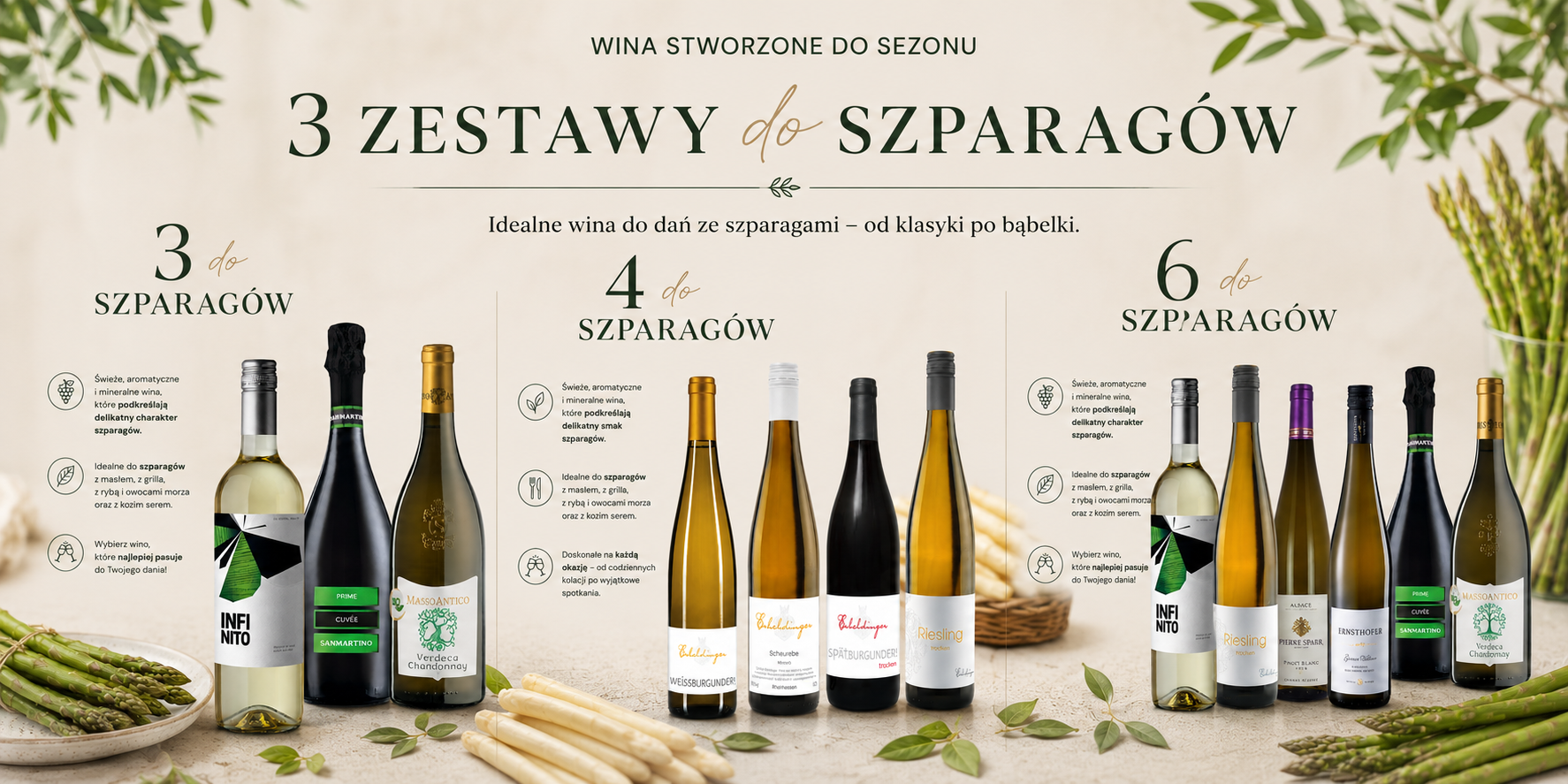 zestawy win do szparagów