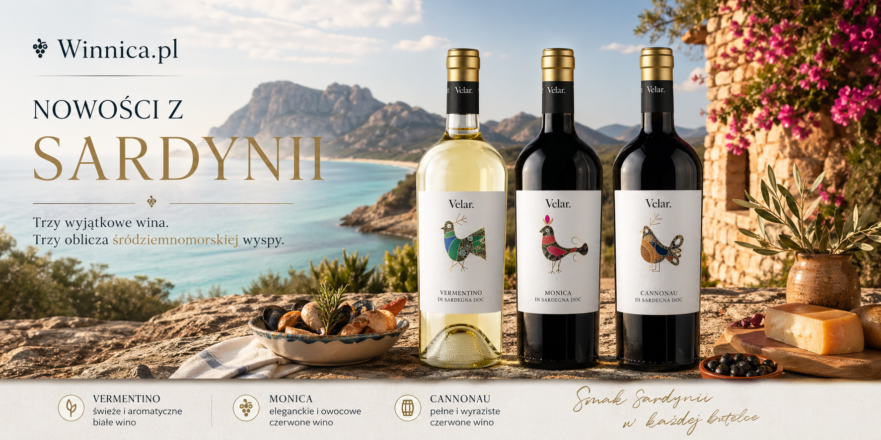 Sardynia vermentino cannonau monica