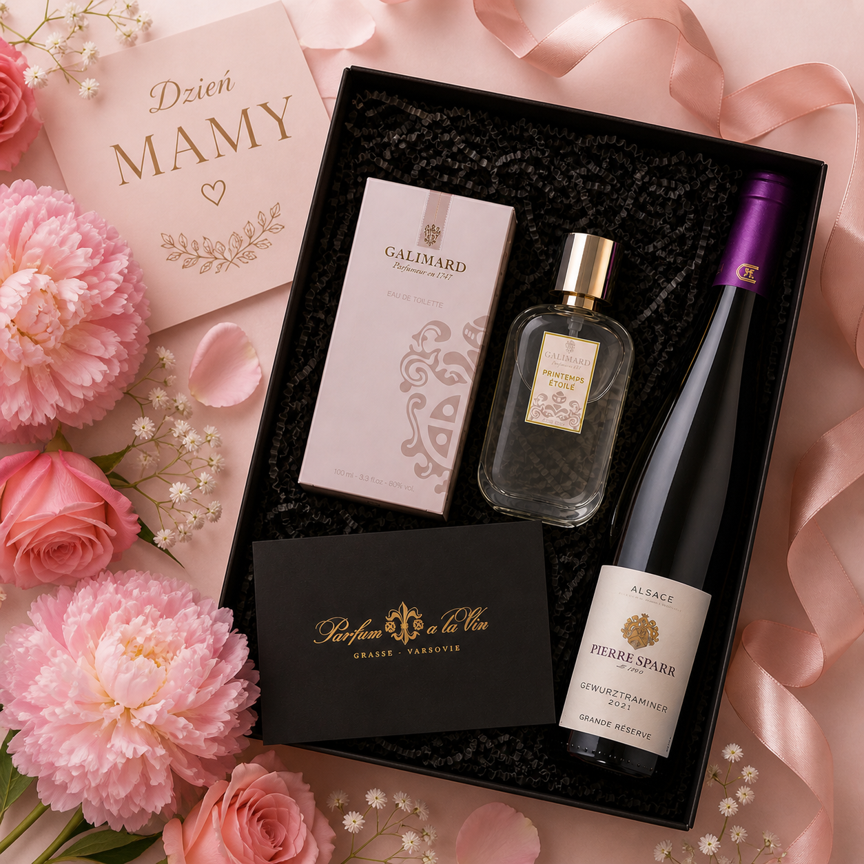 wino i perfumy prezent